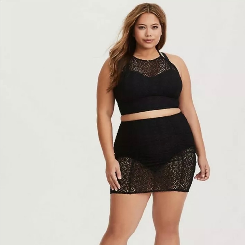 New! 0x Torrid Crochet Swim Top 12/14 NWT